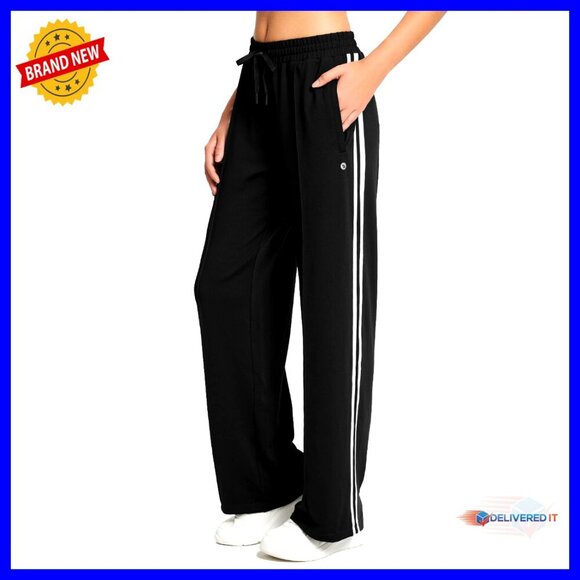 Pants - Women's Straight Leg Track Pants with Zipper Pockets, Athletic Running